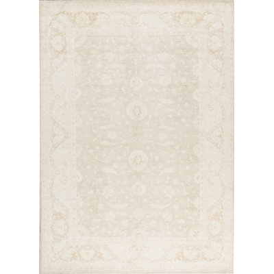Tapis ivoire noué à la main de haute qualité