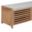 Banc de rangement patiné avec placage d'acacia-106900675