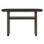 Console moderne minimaliste avec bords arrondis et tablette robuste