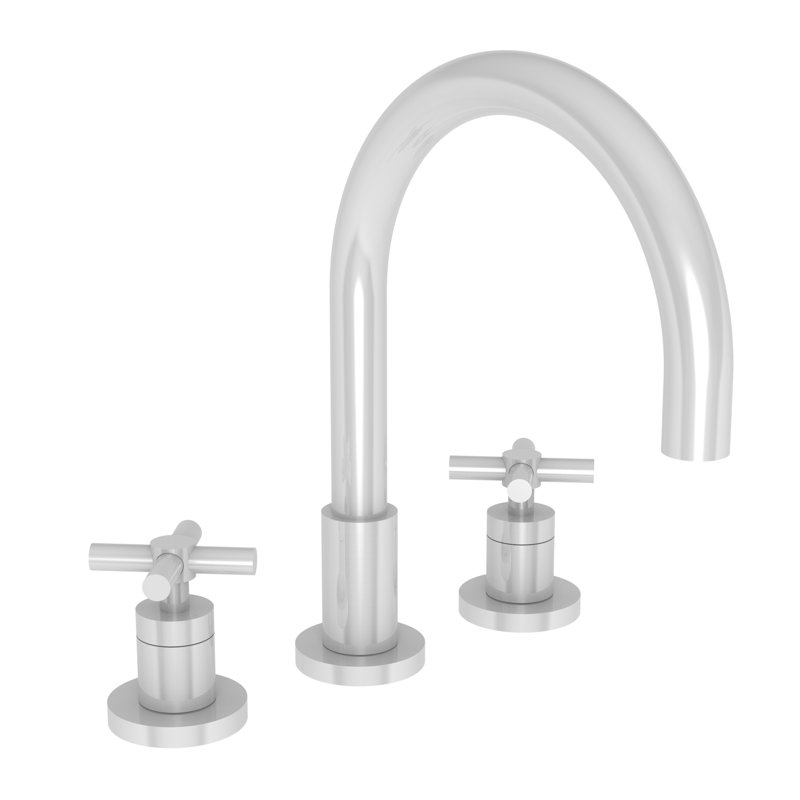 East Linear Double Handle Kitchen Faucet, Venetian Bronze, Cross