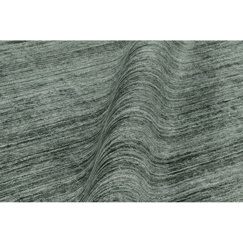 Rug & Kilim’S Contemporary Textural Rug In Teal Green And Blue Tones And Striae