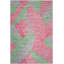 Tapis rose / gris / vert abstrait tissé à la machine-2108656258