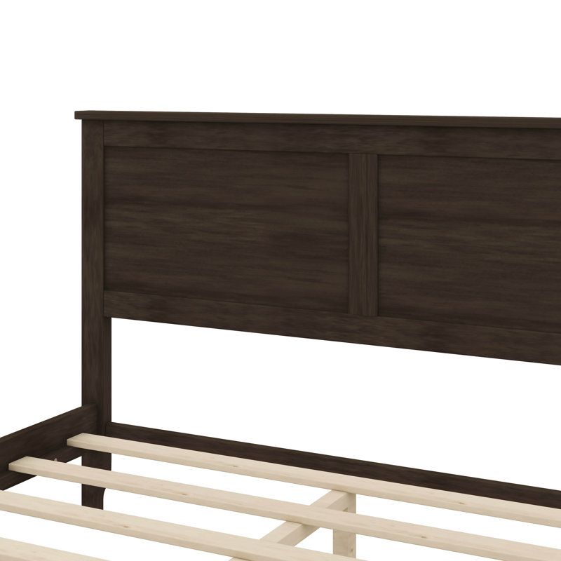 Structure de lit double de style minimaliste, Espresso