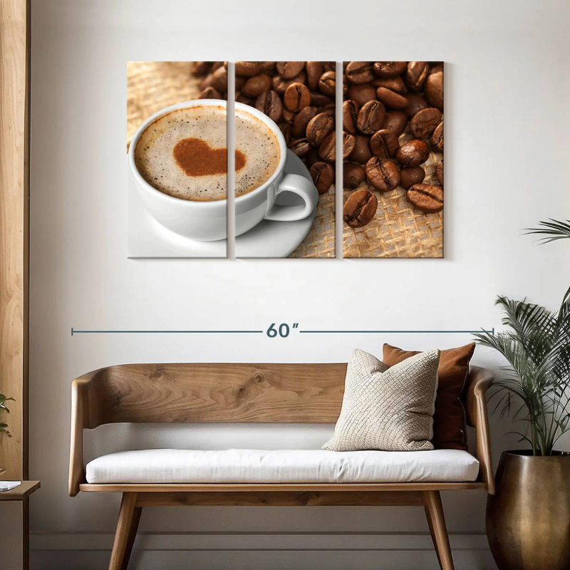Yarlin Heart Coffee, 28" H x 45" W