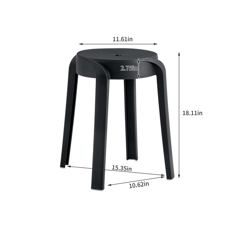 Paquet de 6 tabourets de salle de classe empilables