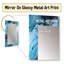 Coastal Blue Elegant Marble Shore - miroir mural décoratif en marbre, miroir abstrait, impression d'art en métal-56798617