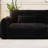 High-back Retro Chenille Black Couch