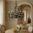 Contemporary Dark Bronze Leaf Chandelier Elegant Interior Lighting With Crystal Accents For Dining Room Living Room-837273635