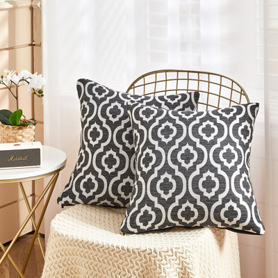 Housse de coussin jacquard