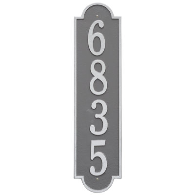Richmond Personalized Vertical Estate 4-Line Wall Address Plaque