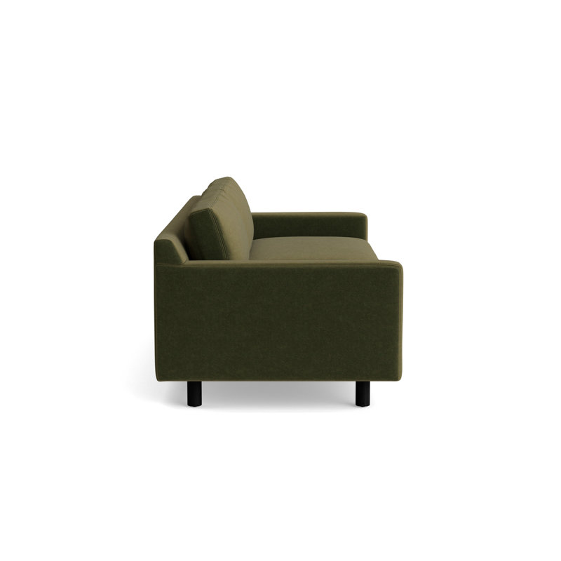 Hunter No Welt 90 Sofa, Performance Velvet - Balsam, Black