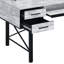 Bureau d'ordinateur Safea fini blanc antique et noir (sans la chaise de bureau)