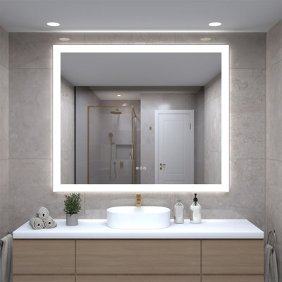 48X40 Inch Frameless LED Bathroom Mirror