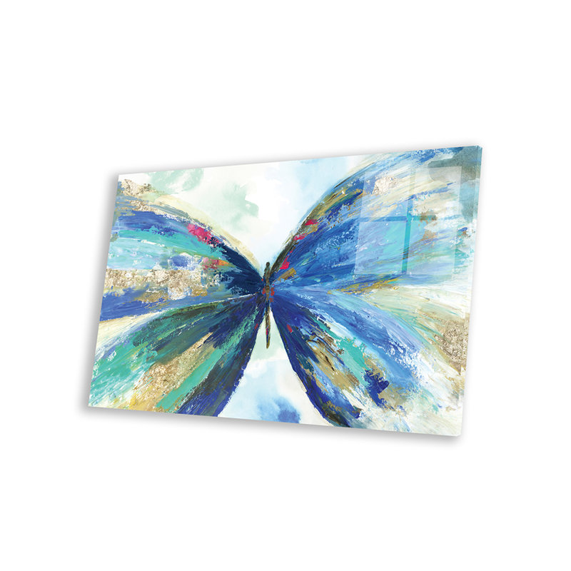 " Blue Butterfly " by Allison Pearce, 16" H x 24" W x 0.25" D