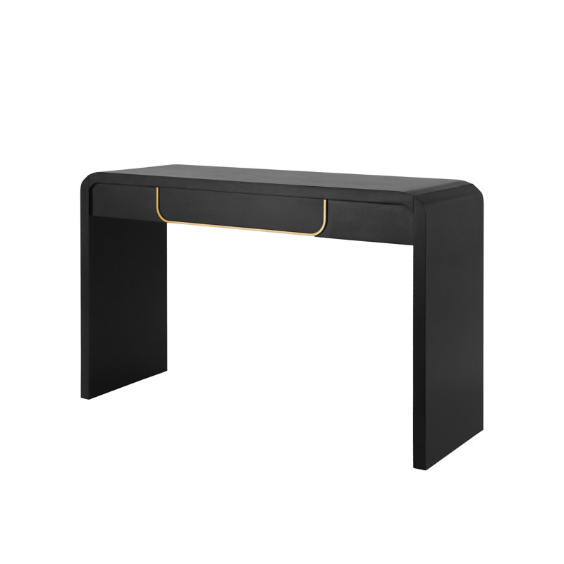 Console en bois avec tiroirs et tablette ouverte Marvyn