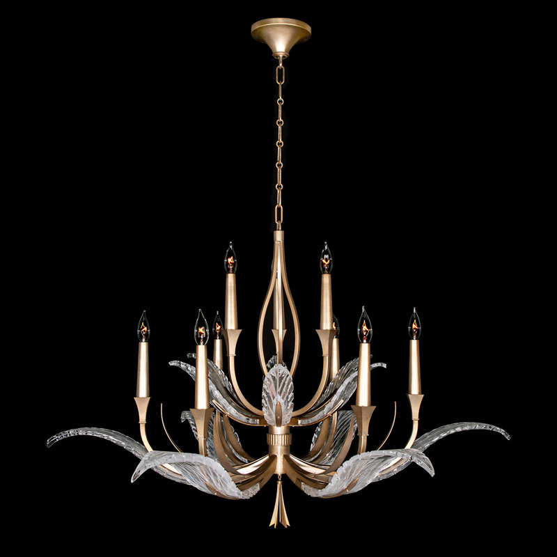 Plume 9 - Light Chandelier, Gold