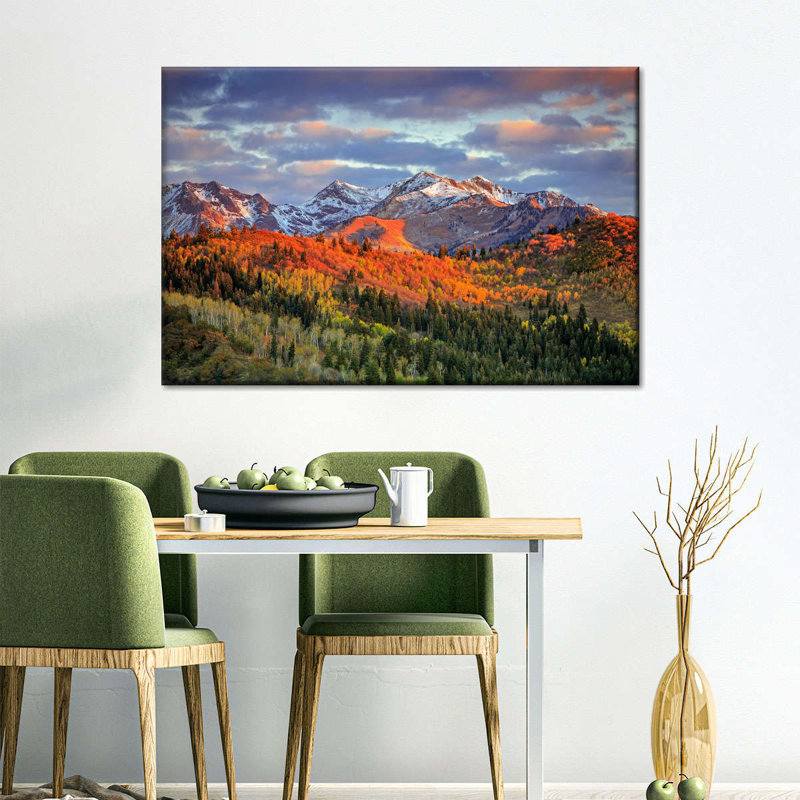 Mont Wasatch sur toile, H 30 po x l 45 po x P 1,25 po