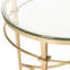 Table de bout en fer et en verre H 23 po Genevieve