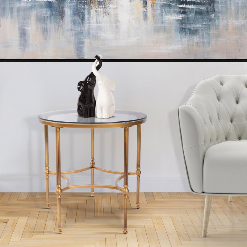 Bonnifait Antique Gold  Round Side Table