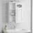 Wooden Removable Wall Cabinet with Glass Door, Adjustable Shelf & Side Open Storage for Bathroom or Laundry Storage