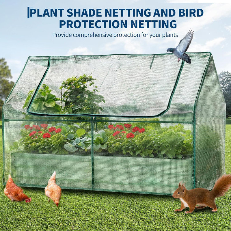 Metal Raised Garden Bed, 30cm H x 180cm W x 90cm D