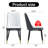 Modern Two Tone Faux Leather Dining Chairs with Geometric Tufting and Metal Legs-188393166
