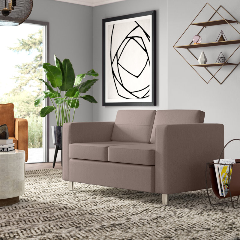 Desantiago 51.5'' Faux Leather Loveseat, Stratus Faux Leather