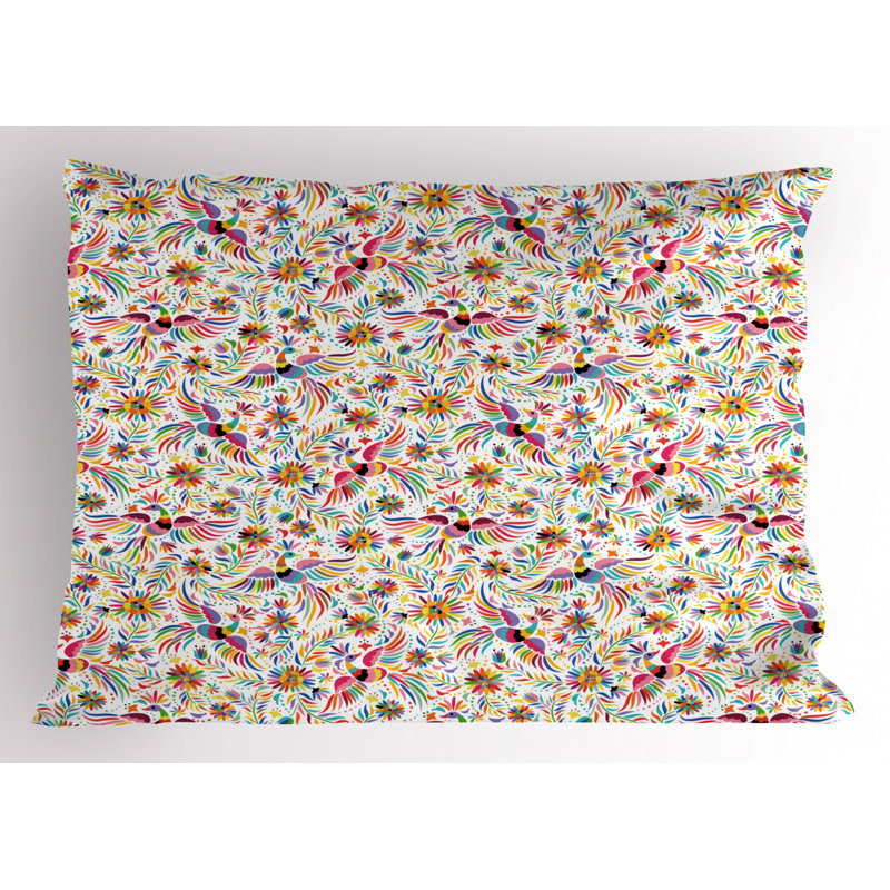 Pink/Red Polyester Microfiber Piece Sham, Twin