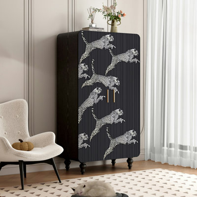 Garde-robe vintage à imprimé animal français
