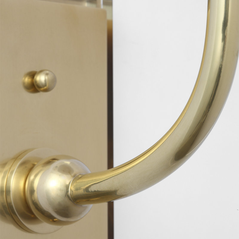 Thomas O'Brien Hulton 17" Cordless Single Sconce with Glass Shade, Hand-Rubbed Antique Brass