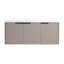 Meuble-lavabo mural 48 po avec lavabo double en résine et 3 portes à fermeture en douceur-1203133798