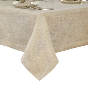 Smooth, fine-quality linen tablecloth in 100% European linen. Wide hemmed  borders and mitered corners are el…