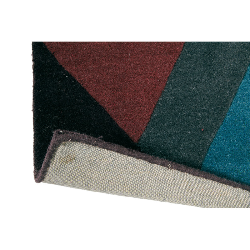 Handmade Wool Abstract Area Rug, Rectangle 6'7" x 9'2"