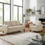 Fauteuil d'appoint capitonné à garniture passepoilée et à passepoil, canapé simple en tissu de polyester pour le salon-1100706-1100732