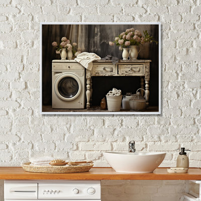 «Farmhouse Laundry Charm II», art mural