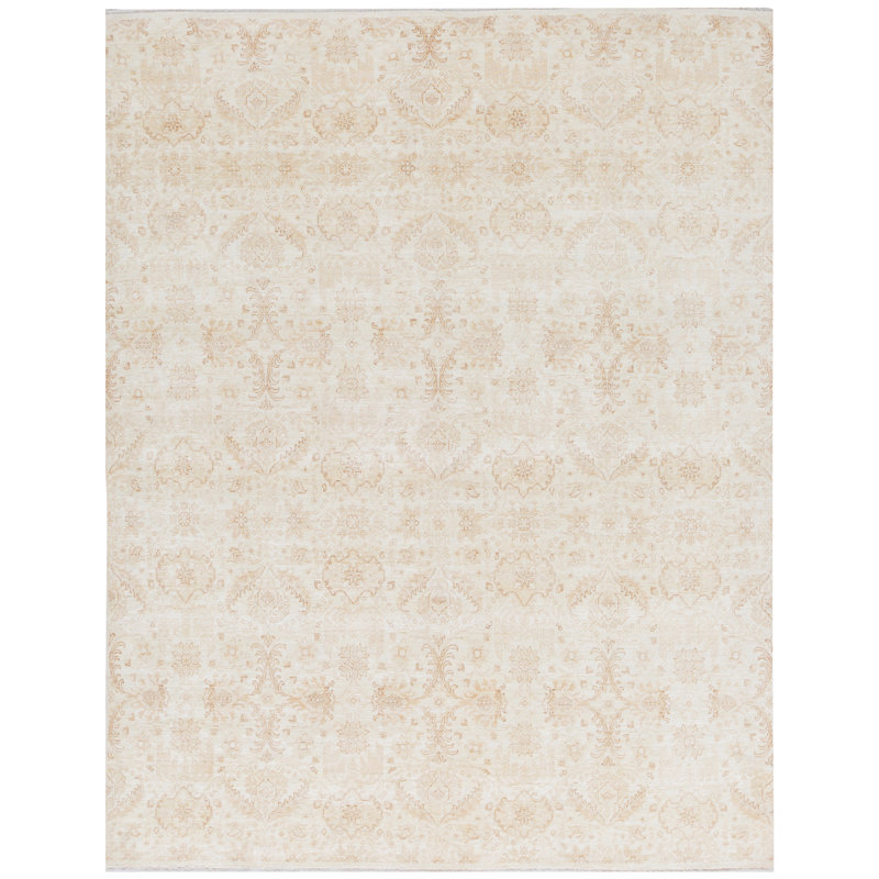 Ziegler Hand Woven Wool Damask Area Rug
