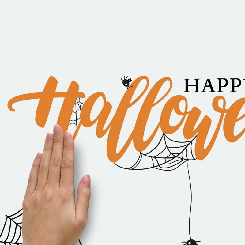 Adhésif décoratif citation «Happy Halloween»