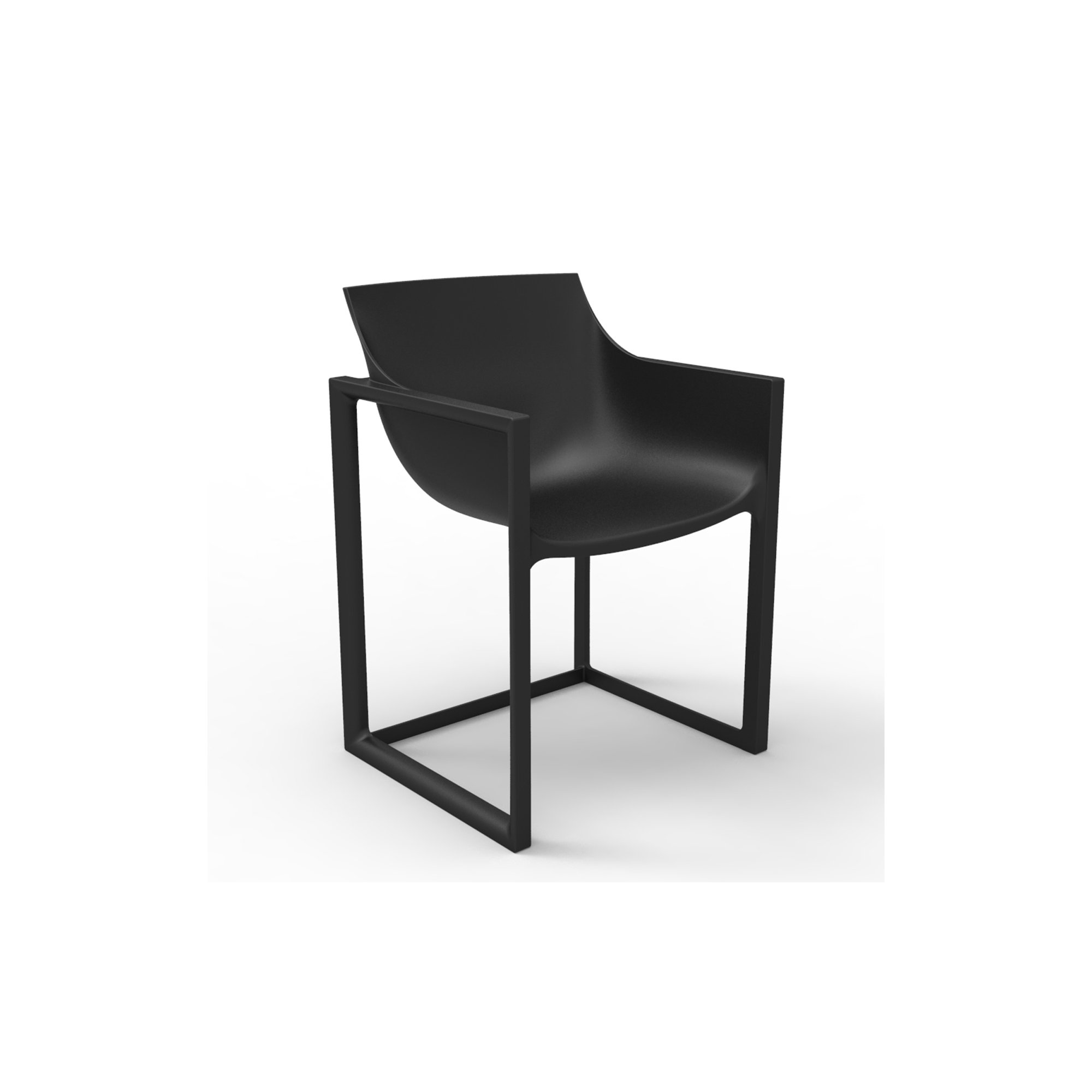 Wall Street Patio Dining Chair, Black