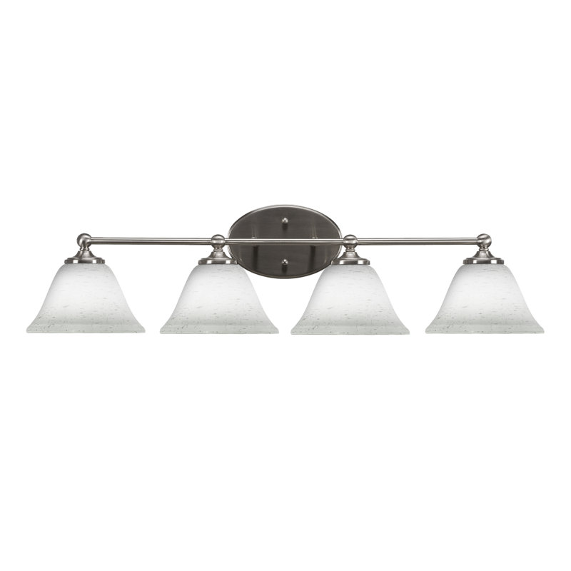 Barre d'éclairage de salle de bain 4 lumières Sadea, Nickel brossé