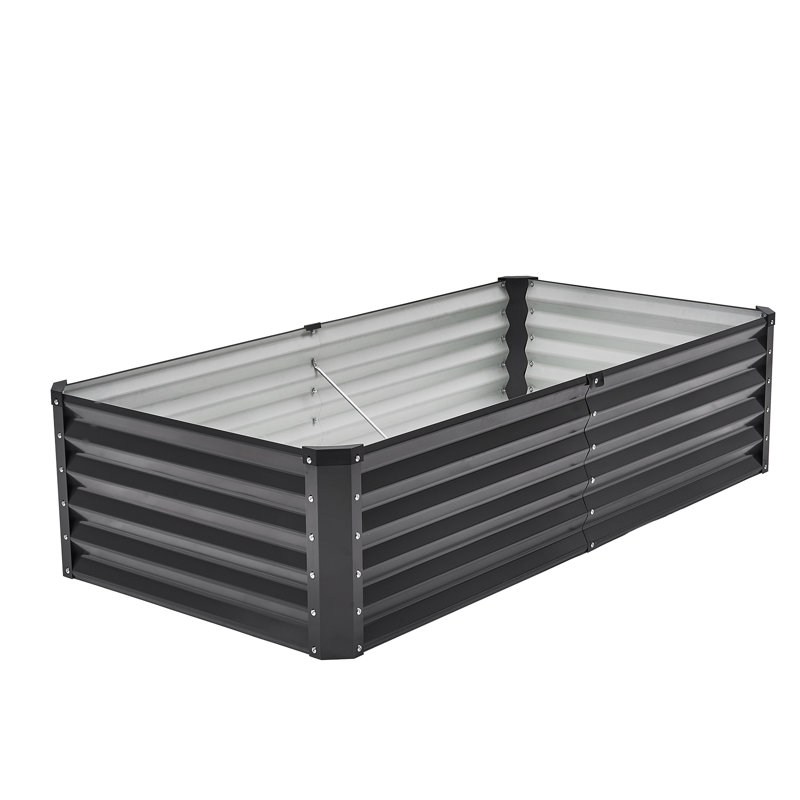 Jardinière en métal surélevée avec jardin 6x3x1.5ft