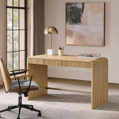 Olivine 49.5" W 2-Drawer Fluted Desk