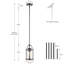 Luminaire suspendu cylindrique 1 lumière Denaisha