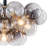 Eclectic-Style 6-Light Gradient Glass Bubble Chandelier
