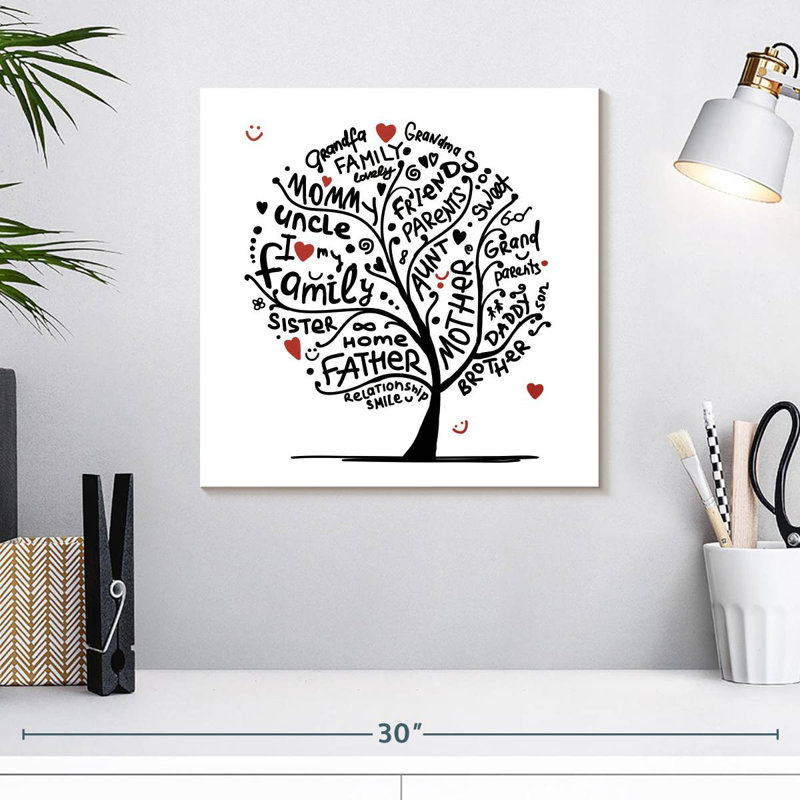 Arbre de famille, H 16 po x l 16 po