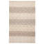 Tapis brun / crème nouvel âge de conception unique 4 pi 11 po x 7 pi 9 po Delonte