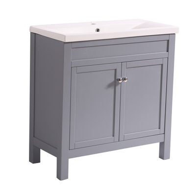 Avarika 816mm Single Bathroom Vanity with Integrated Ceramic Basin