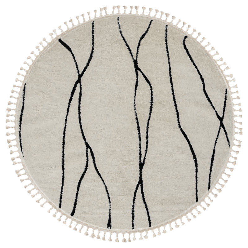 Serenity Tapis white Rug, Round 190cm