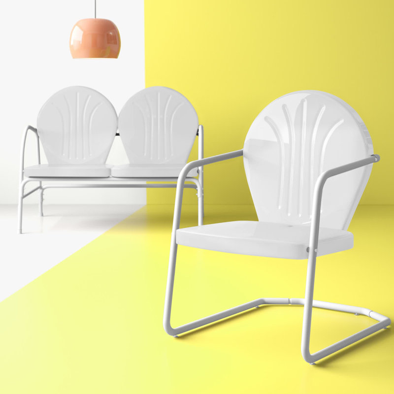 Burley 2 Piece Sofa Seating Group, White
