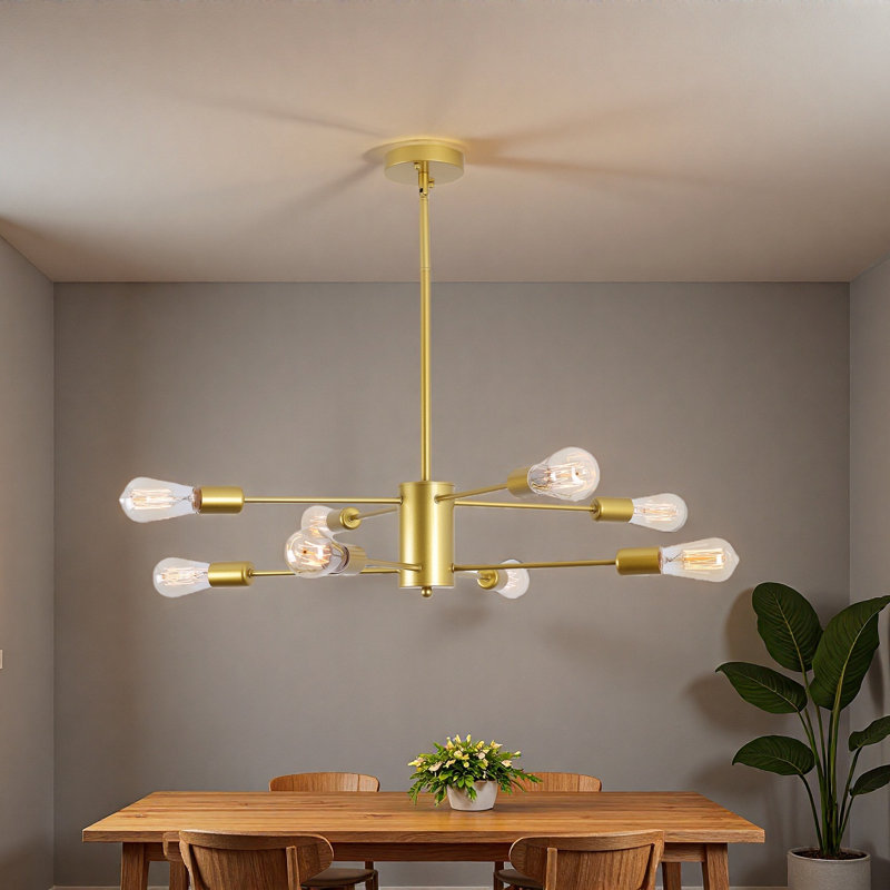 Tryphon 8 - Light Dimmable Sphere Chandelier, Gold