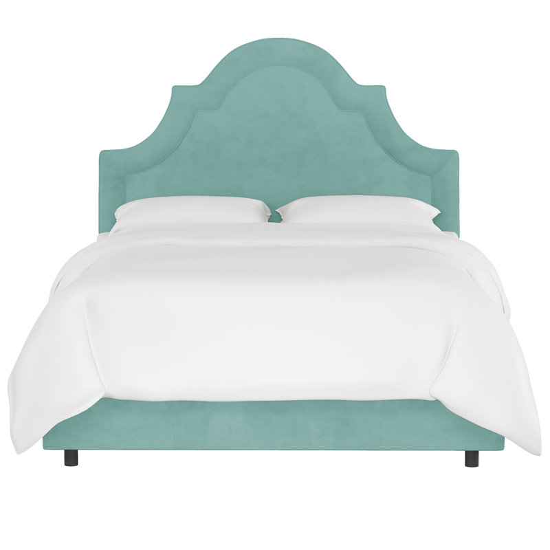 Avione Upholstered Standard Bed, King, Classic Caribbean Velvet